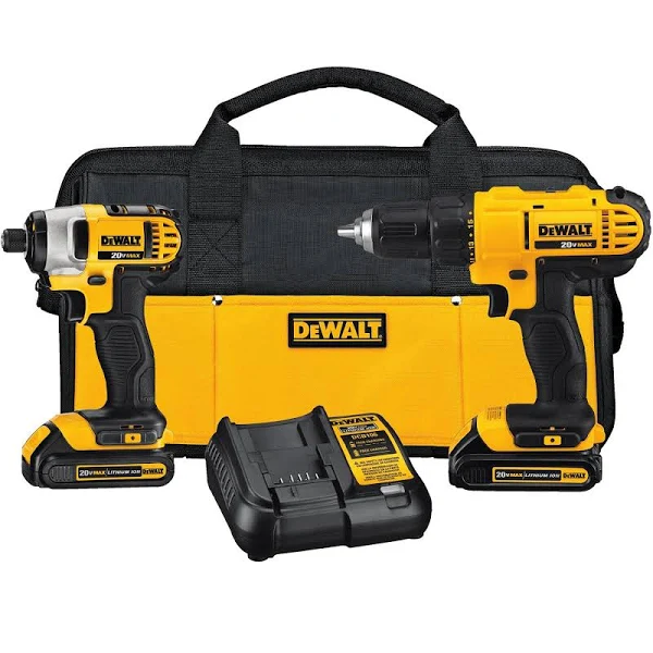 DeWalt DCK240C2 20-Volt Cordless Lithium Ion Drill Driver and Impact Driver Kit