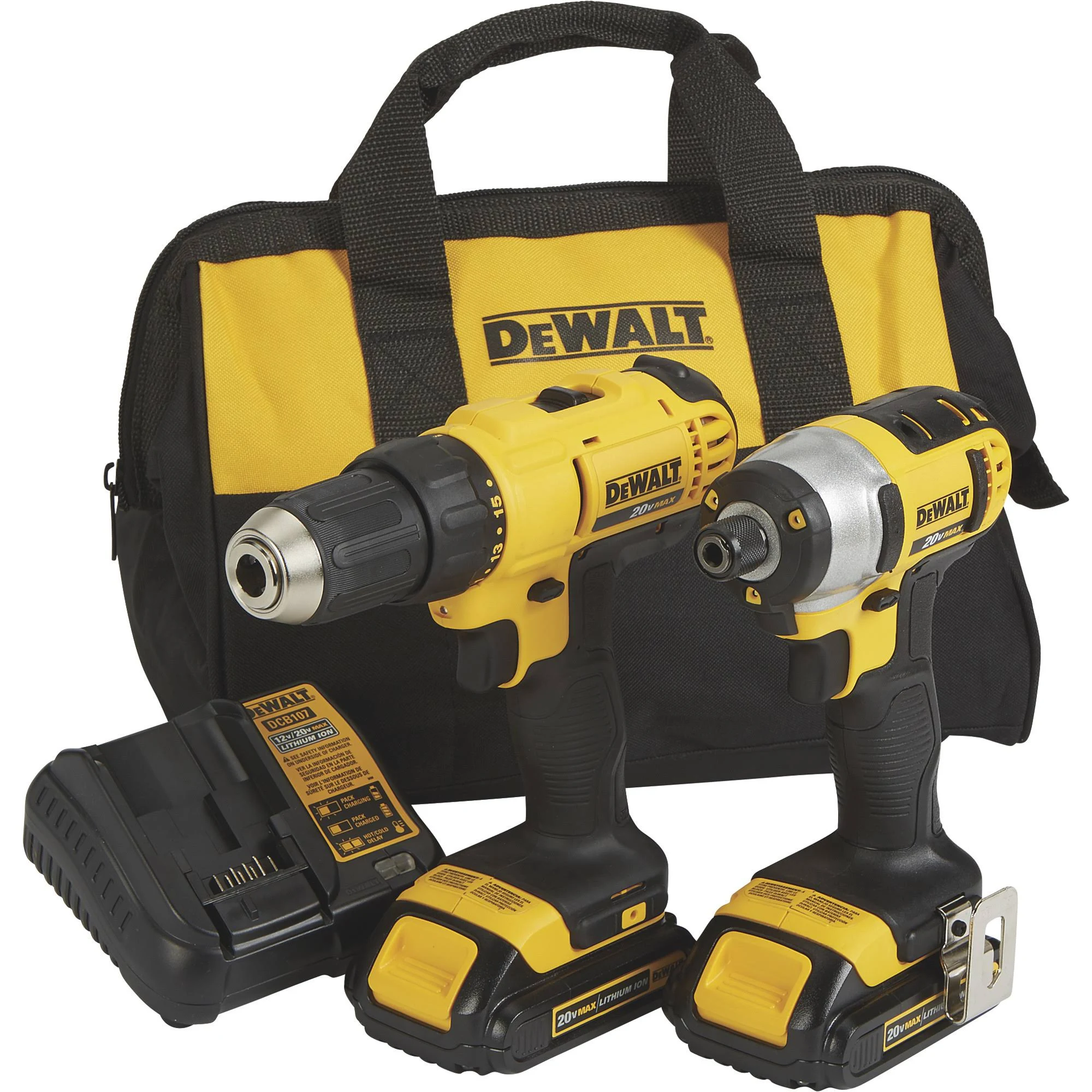 DeWalt DCK240C2 20-Volt Cordless Lithium Ion Drill Driver and Impact Driver Kit