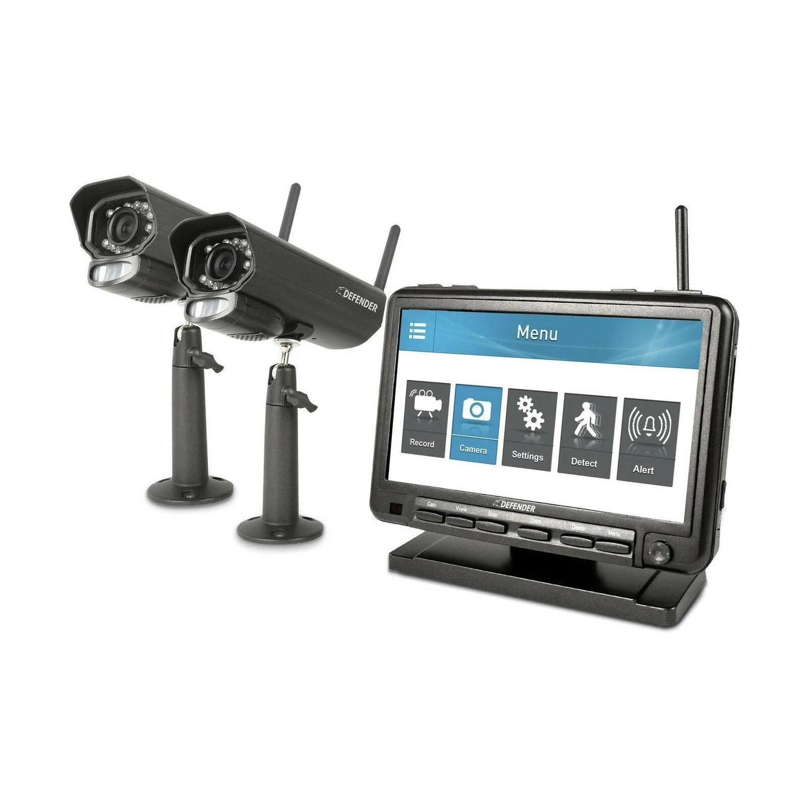 Defender PhoenixM2 Digital Wireless 7″ Monitor DVR Security System with 2 Night