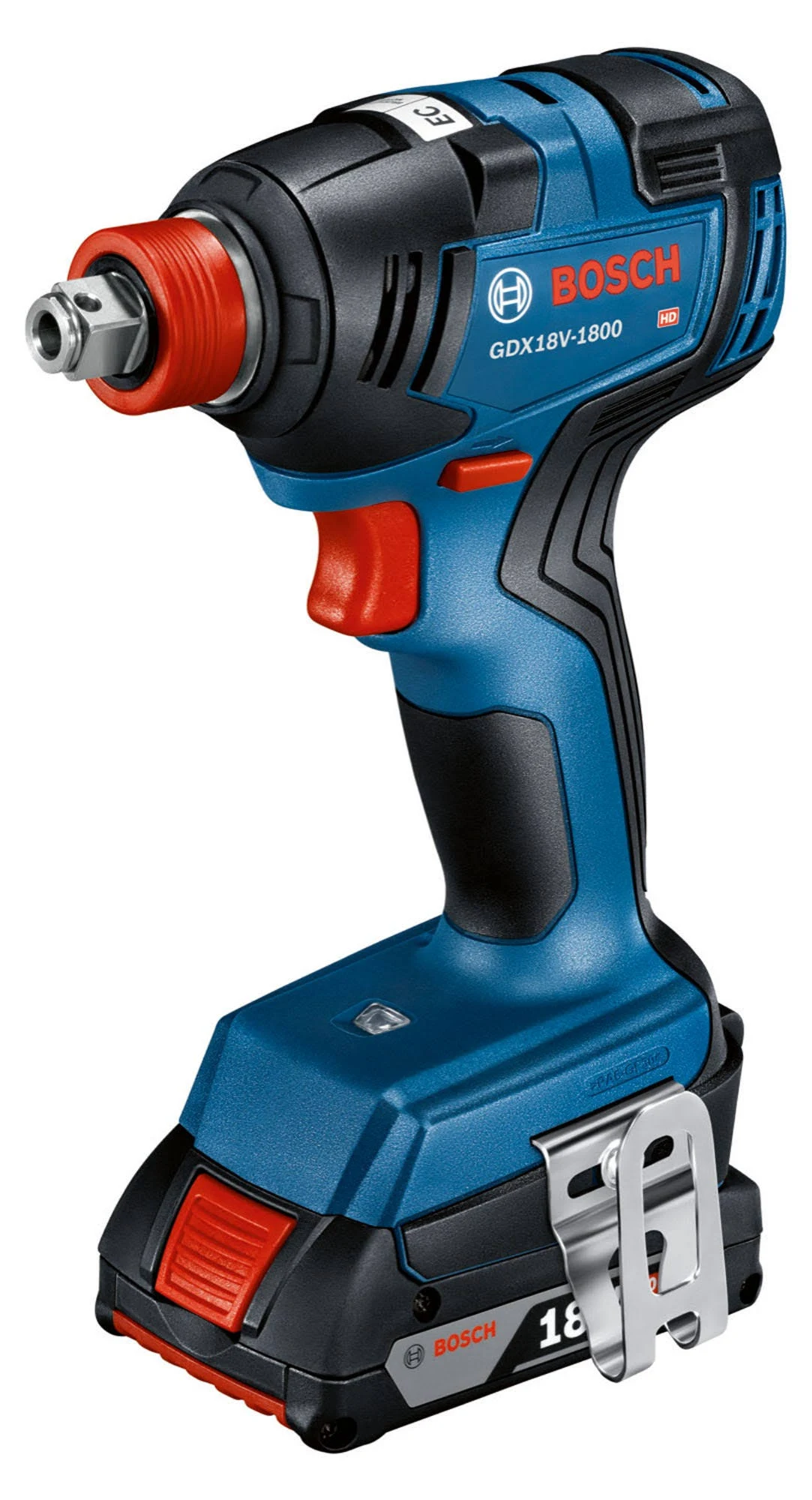 Bosch GDX18V-1800B12 18V EC Brushless 1/4 in. and 1/2 in. Two-in-One Bit/Socket Impact Driver Kit with 2.0 Ah Slimpack Battery