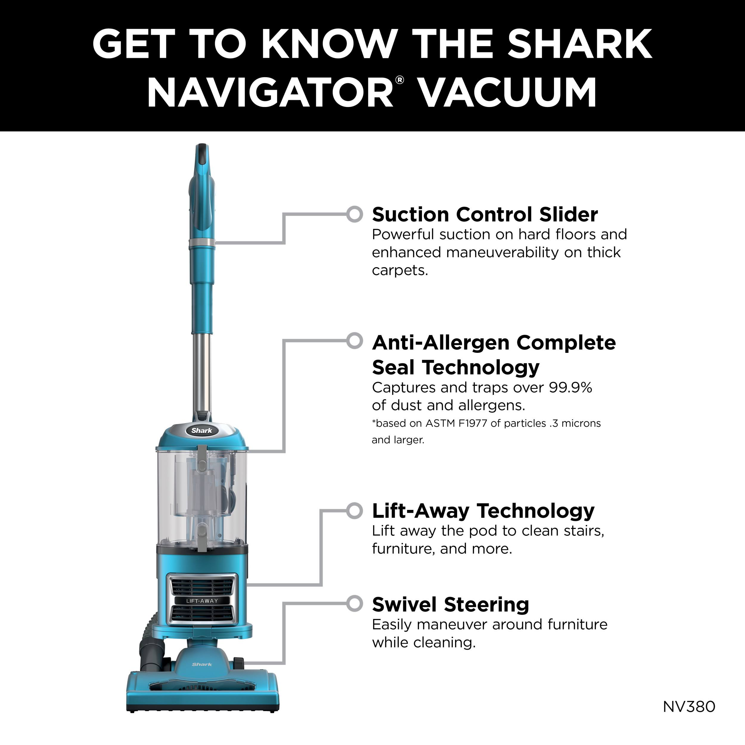 Shark Navigator Lift-Away Upright Vacuum, Nv380, Blue