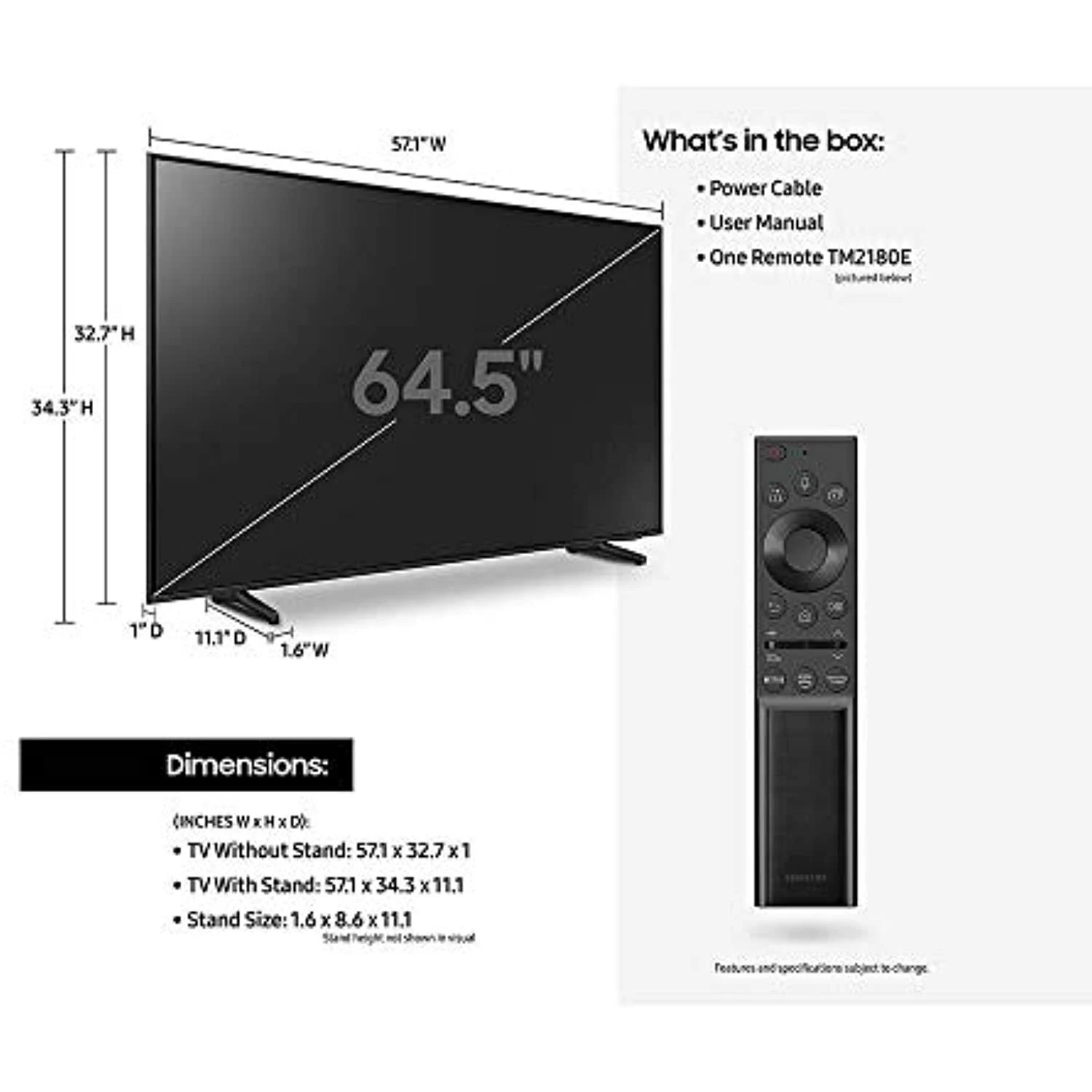 SAMSUNG 65-Inch Class QLED Q60A Series 每 4K UHD Dual LED Quantum HDR Smart TV with Alexa Built-in (QN65Q60AAFXZA, 2021 Model)