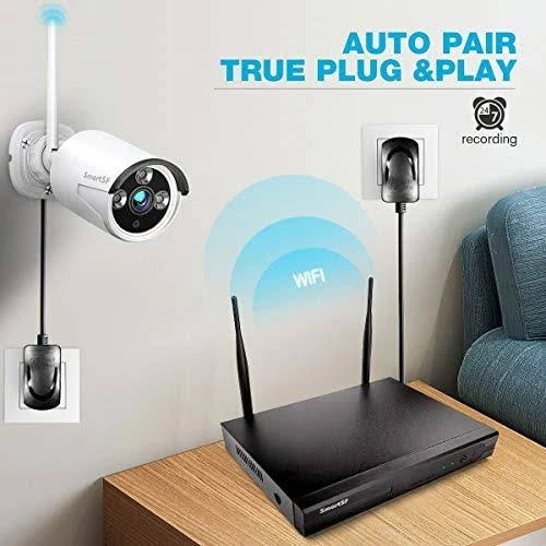 Anni 4CH 1080p HD CCTV Wireless Security System with 1TB Hard Drive, WiFi NVR Kit and (4) 2.0mp Megapixel Wireless Indoor Outdo