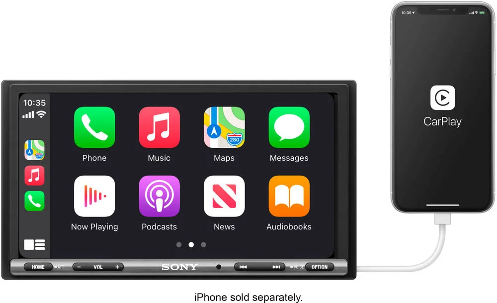 Sony 每 6.95∪ Android Auto and Apple Carplay Bluetooth Digitial Media Receiver 每 BLACK.