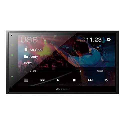 Pioneer DMH-130BT In-Dash Digital Media Receiver with 6.8 inch Touchscreen and Bluetooth,Double Din,Backup Camera Ready