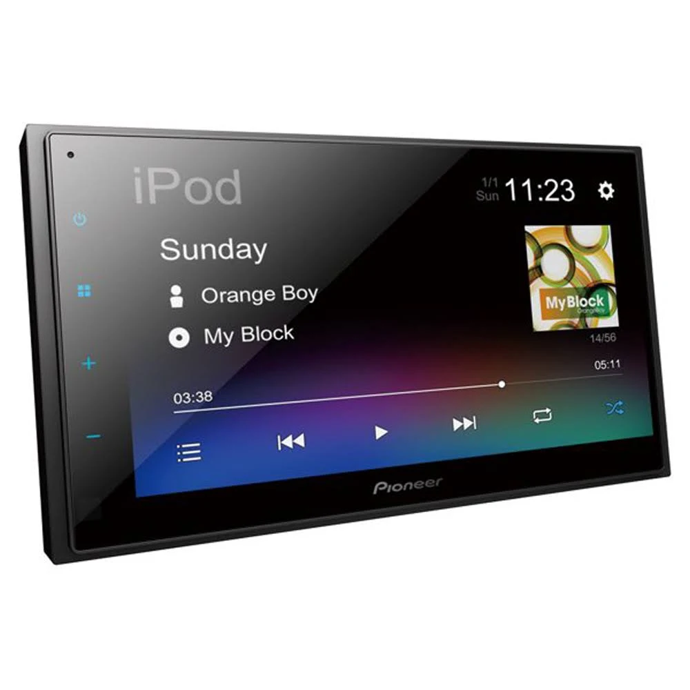 Pioneer DMH-130BT In-Dash Digital Media Receiver with 6.8 inch Touchscreen and Bluetooth,Double Din,Backup Camera Ready