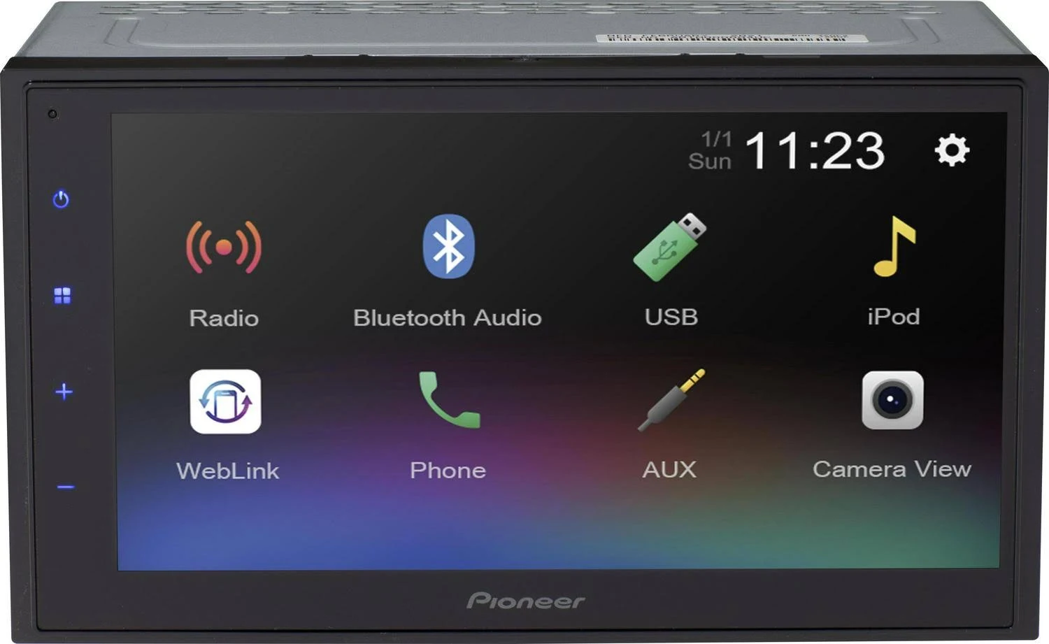 Pioneer DMH-130BT In-Dash Digital Media Receiver with 6.8 inch Touchscreen and Bluetooth,Double Din,Backup Camera Ready