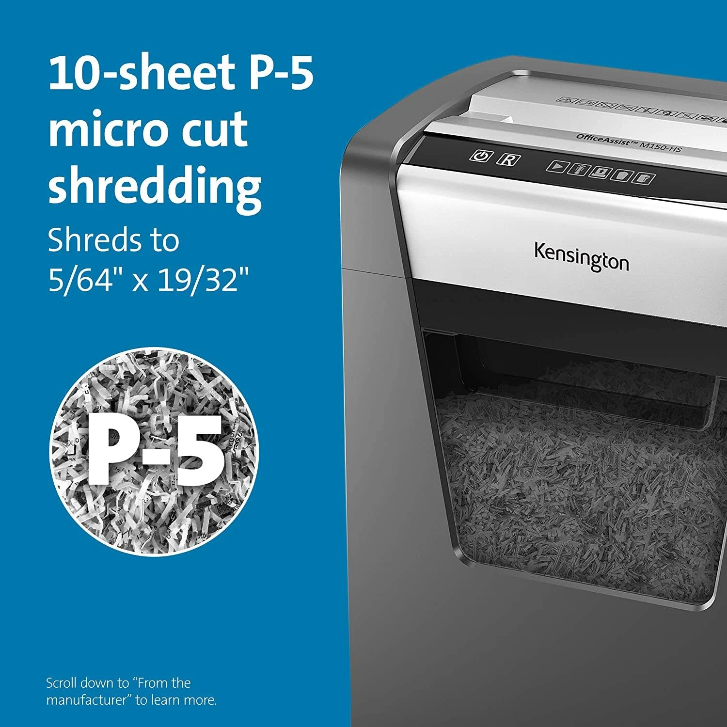 Kensington K52077AM Micro Cut Shredder ¨C OfficeAssist M150-HS Anti-Jam