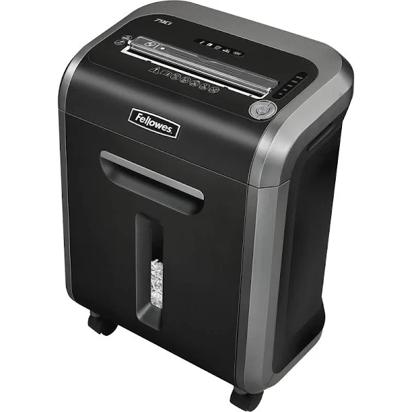 Fellowes Powershred Medium-Duty Cross-Cut Shredder, Black/Silver