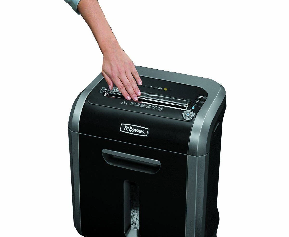 Fellowes Powershred Medium-Duty Cross-Cut Shredder, Black/Silver