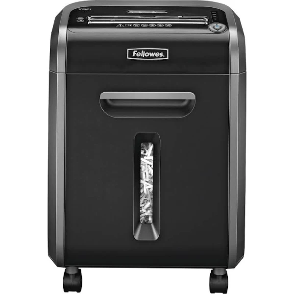 Fellowes Powershred Medium-Duty Cross-Cut Shredder, Black/Silver