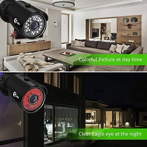 XVIM 8CH 1080p Security Camera System Outdoor with 1TB Hard Drive Pre-Install CCTV Recorder 8pcs HD 1920TVL Upgrade Outdoor Home Surveillance Cameras