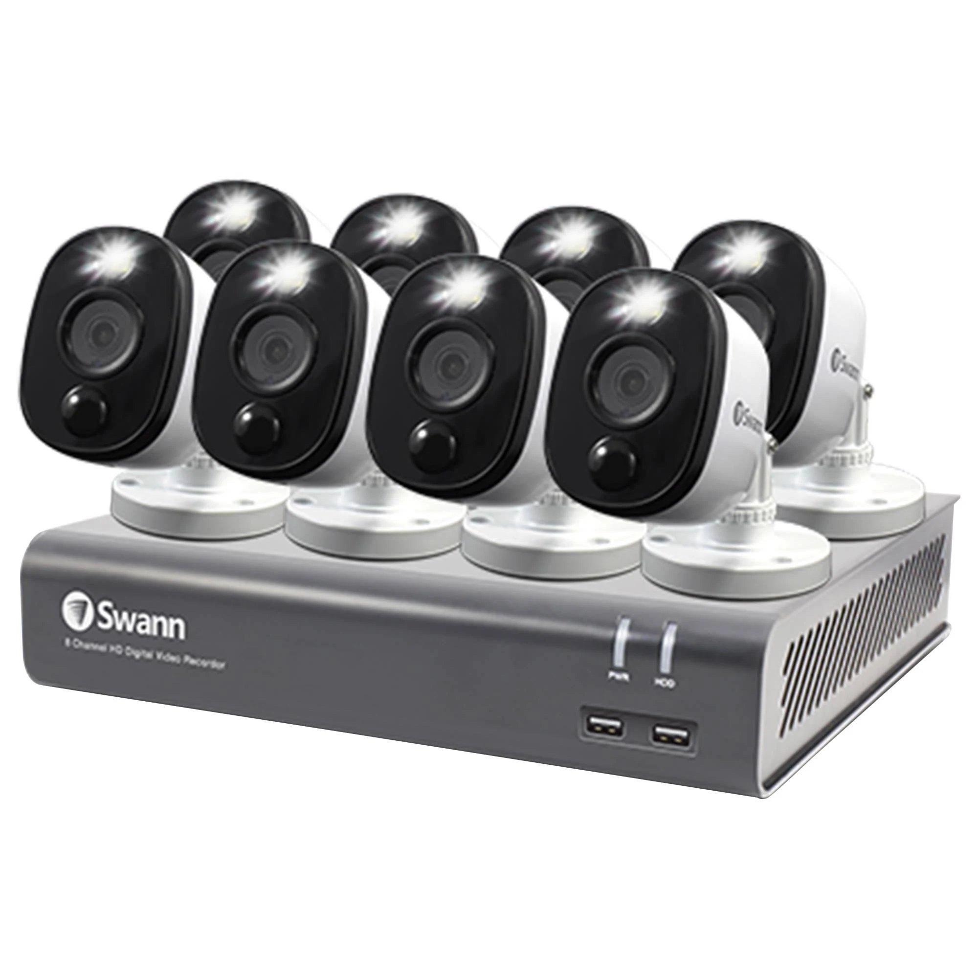 Swann SWDVK-845808WL-US 1080p Full HD Surveillance System Kit with 8-Channel 1 TB DVR and Eight 1080p Cameras