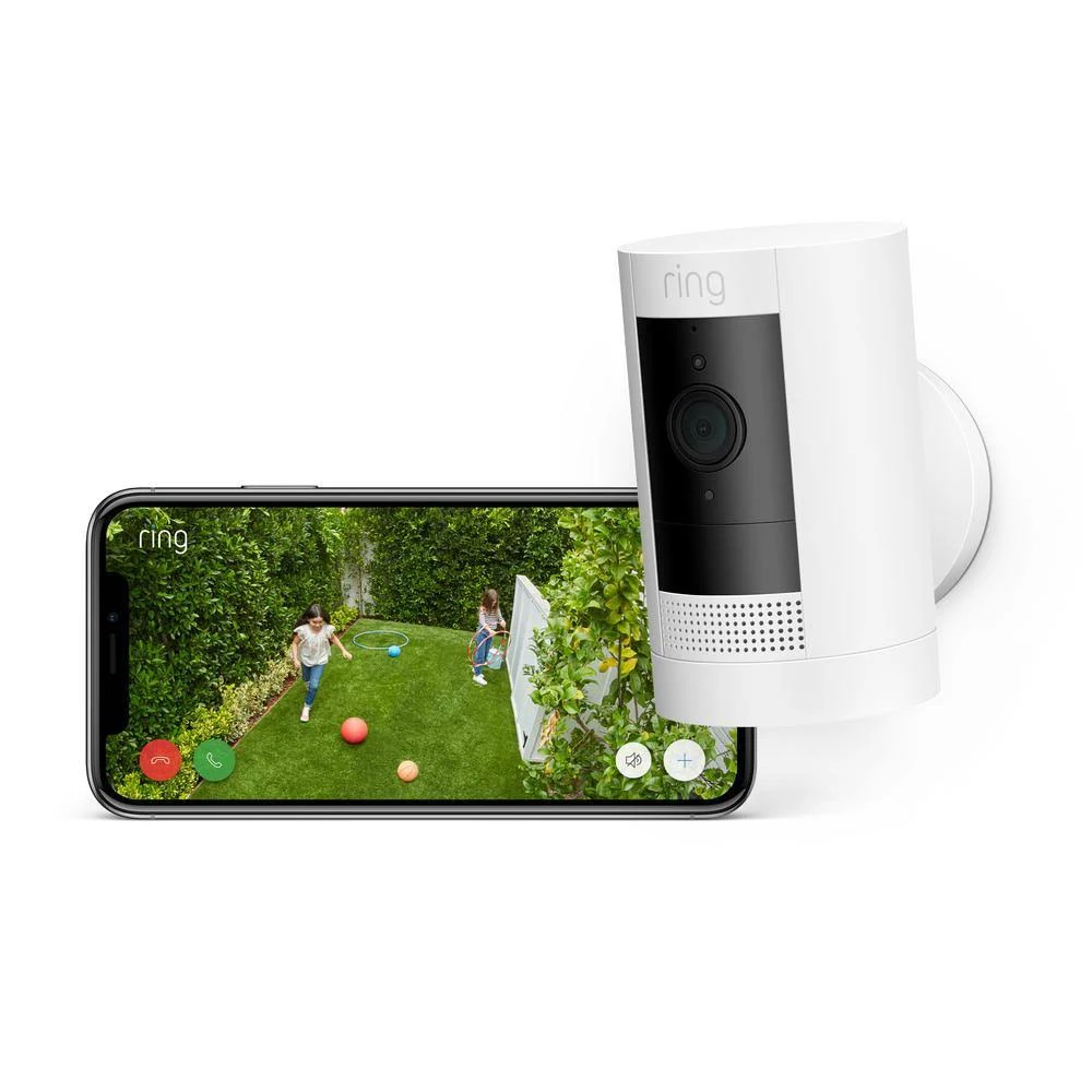 Ring Stick Up Cam Wireless Indoor Outdoor Standard Security Camera in White