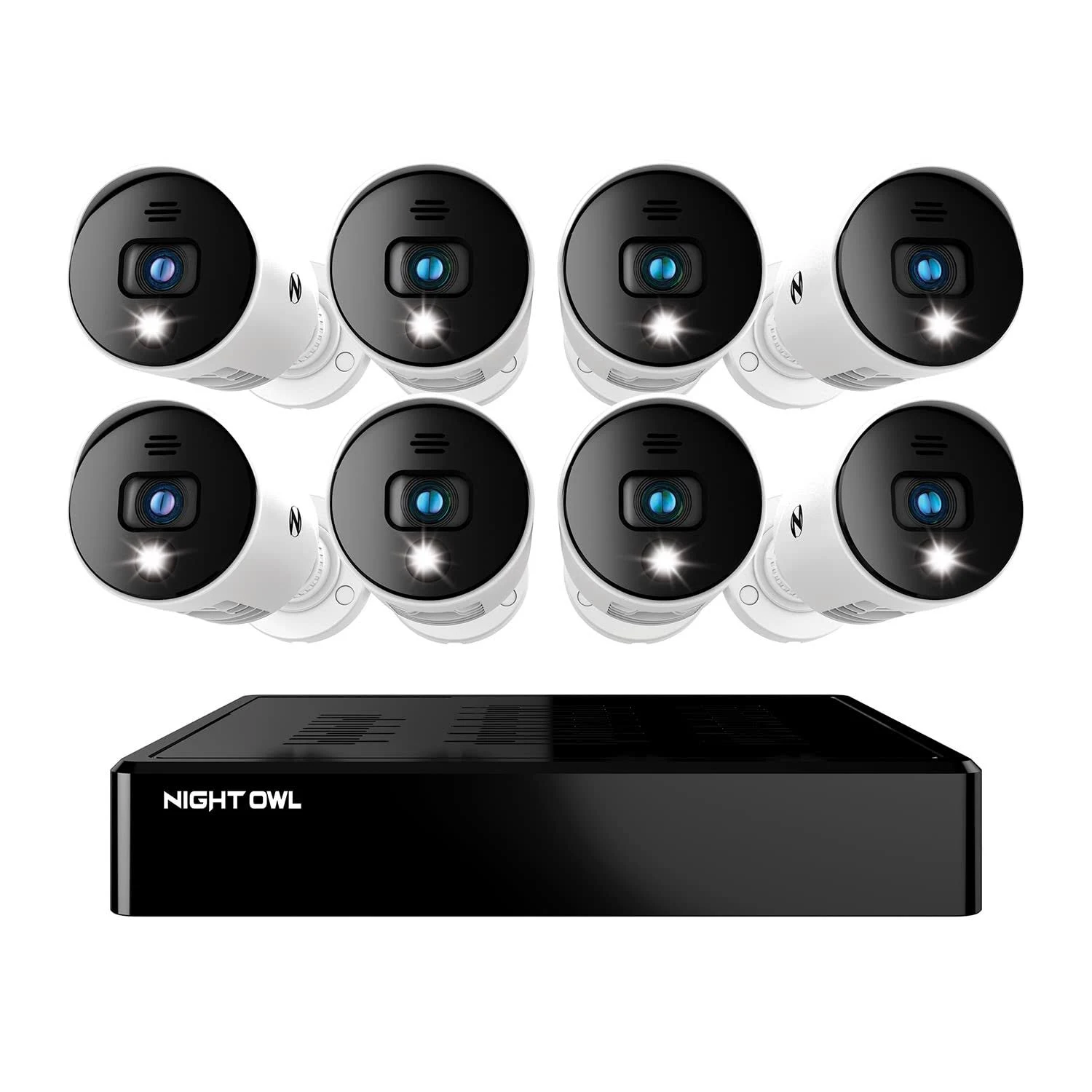 Night Owl BTD2818LSA BTD2 Series Bluetooth 8 Channel 1080p DVR & 8 x 1080p Light Cameras with Audio