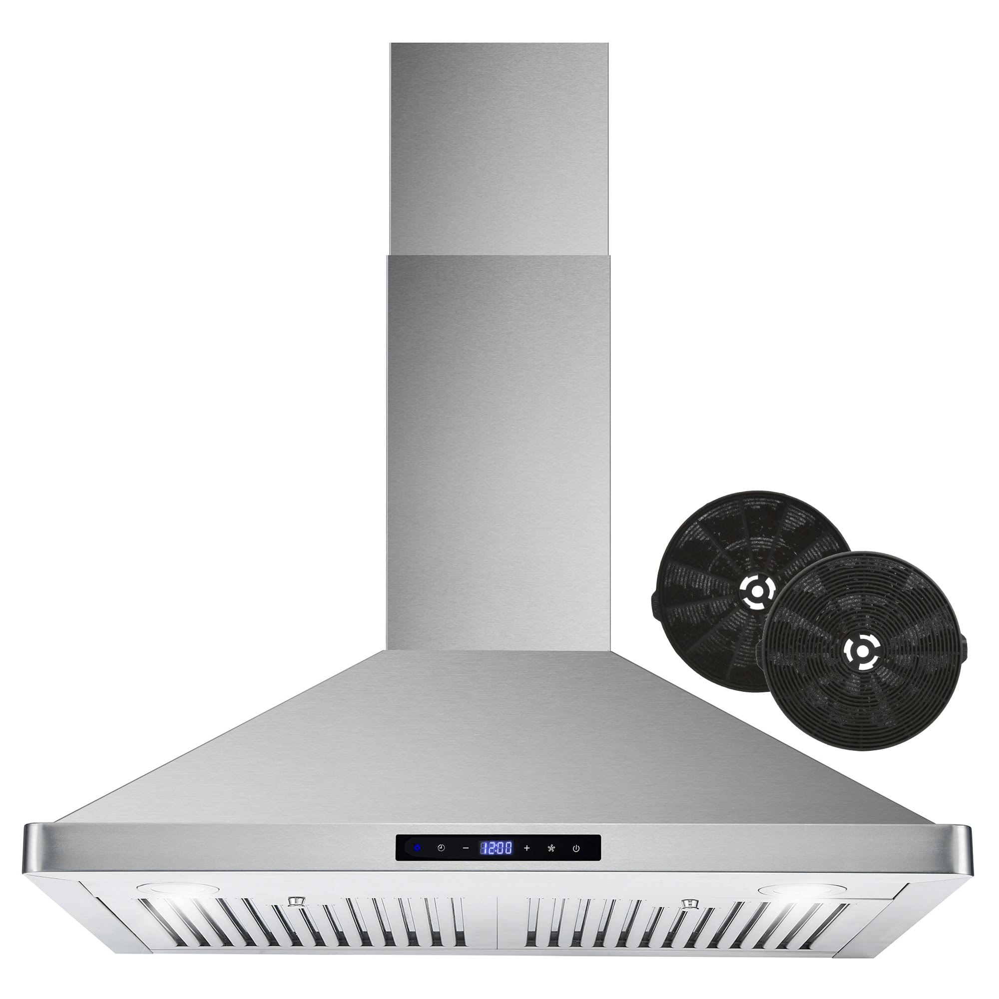 Cosmo 30∪ 380 CFM Ductless Wall Mount Range Hood Kitchen Hood in Stainless Steel