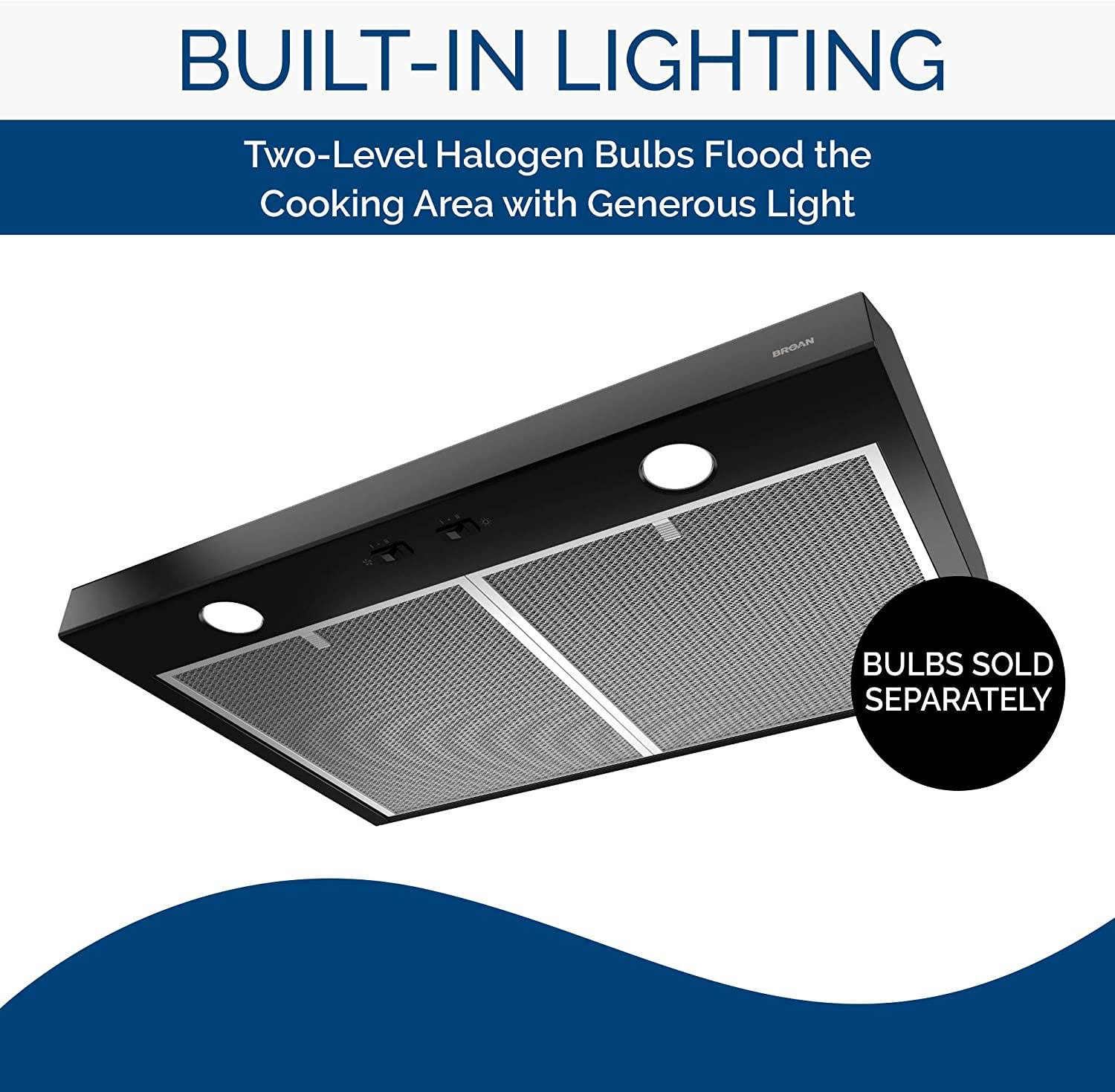 Broan BCSD136BL 36∪ Glacier Range Hood 每 Black