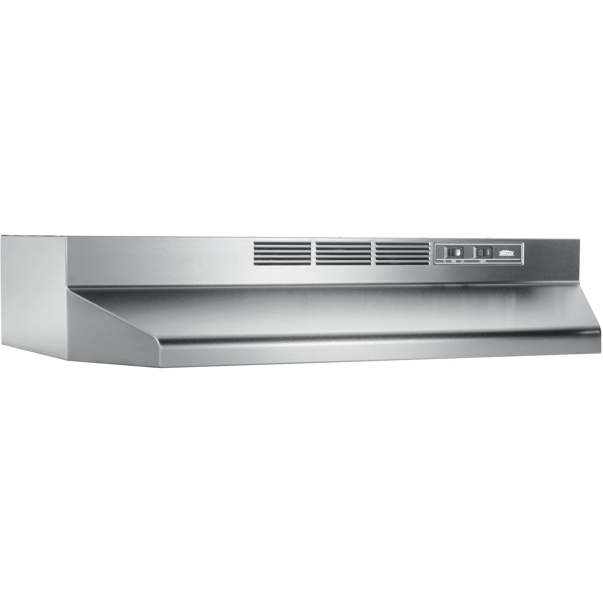 Broan 4136 Broan 4136 36∪ Wide Steel Non Ducted Under Cabinet Range Hood with Charcoal Filt 每 Stainless Steel