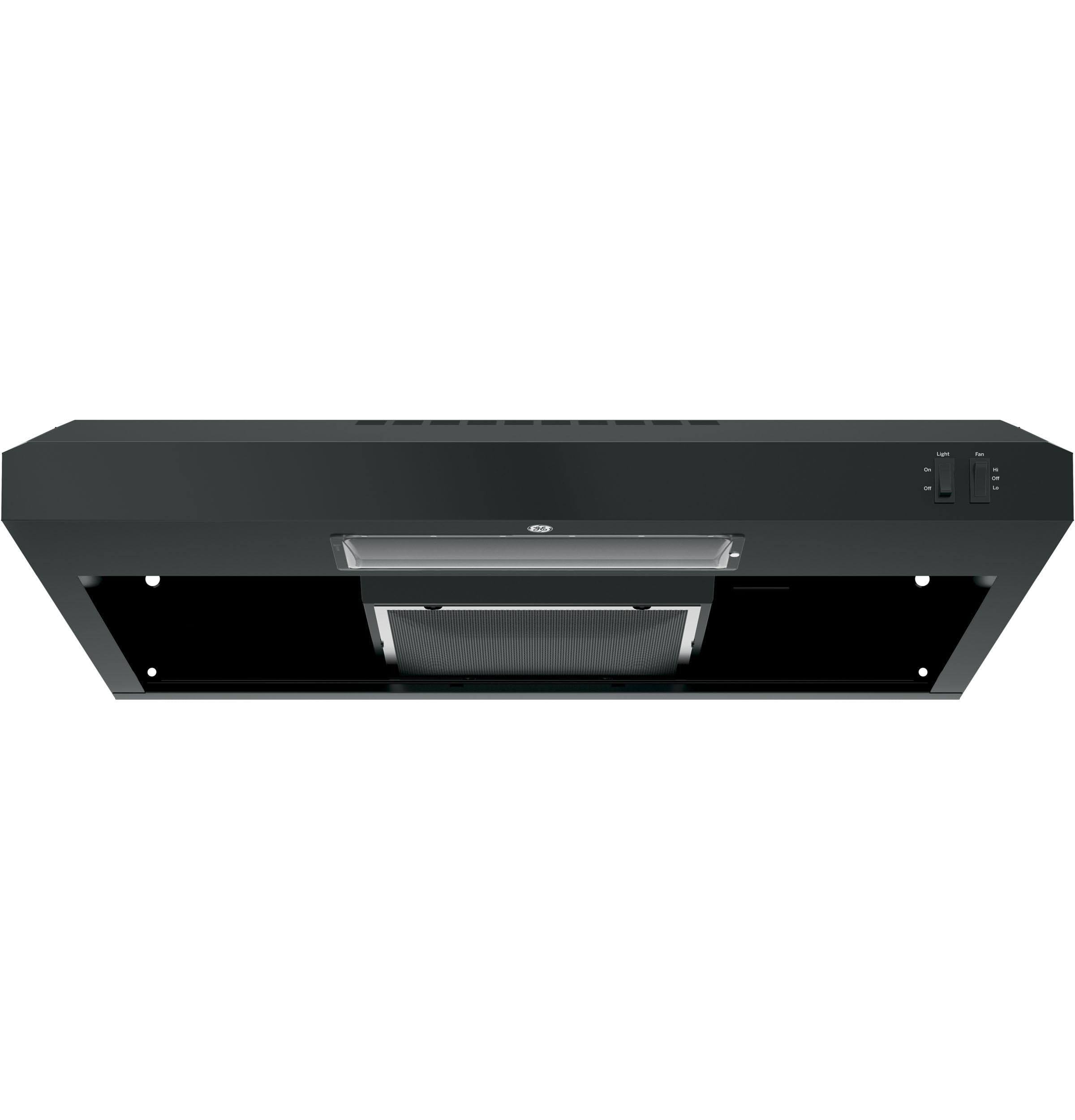 GE JVX3300DJBB 30 inch Black Under Cabinet Range Hood