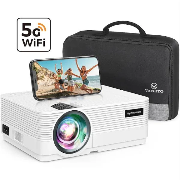 Vankyo Leisure 470 Pro Outdoor Mini Phone Projector, The Smallest Full HD 1080p LCD Projector, 5G WiFi Portable Movie Projector