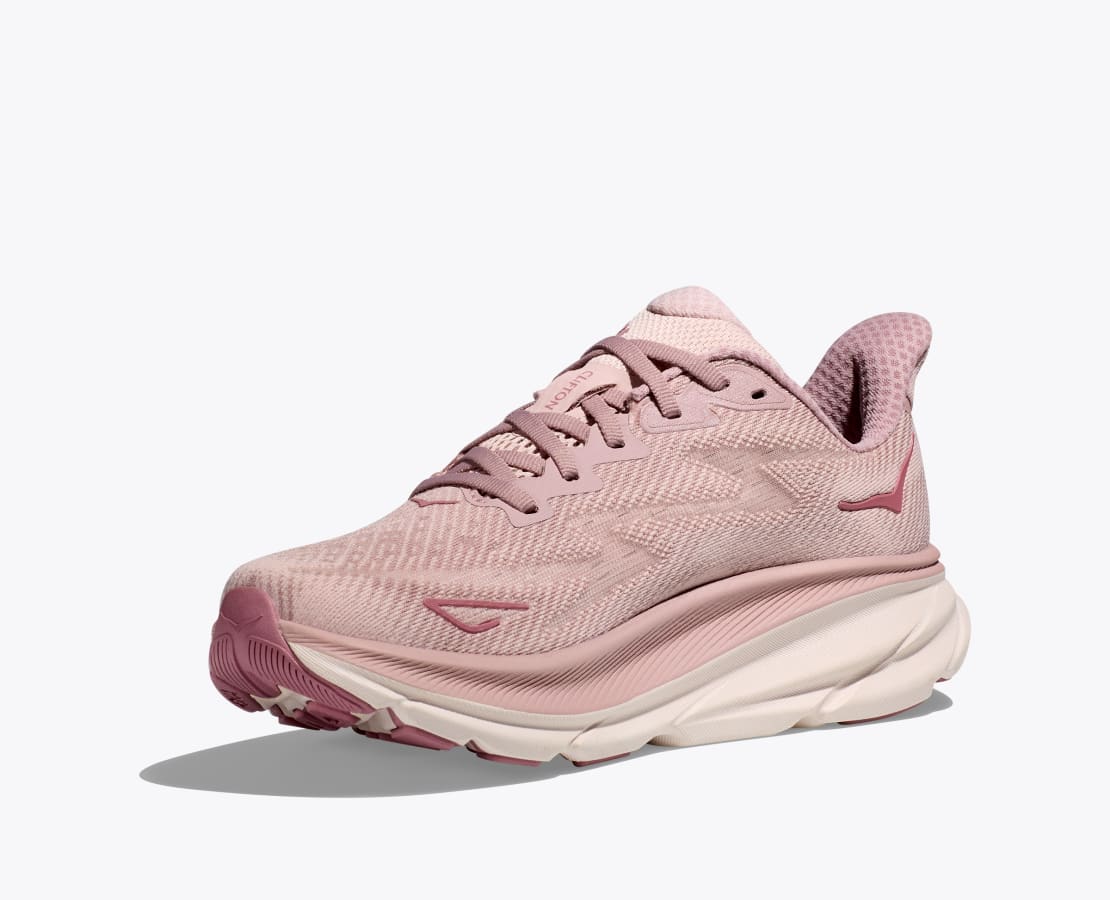 Clifton 9 Women's Running Shoes Pale Mauve / Peach Whip